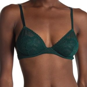 Free People Underwire Triangle Bra Emerald 32D